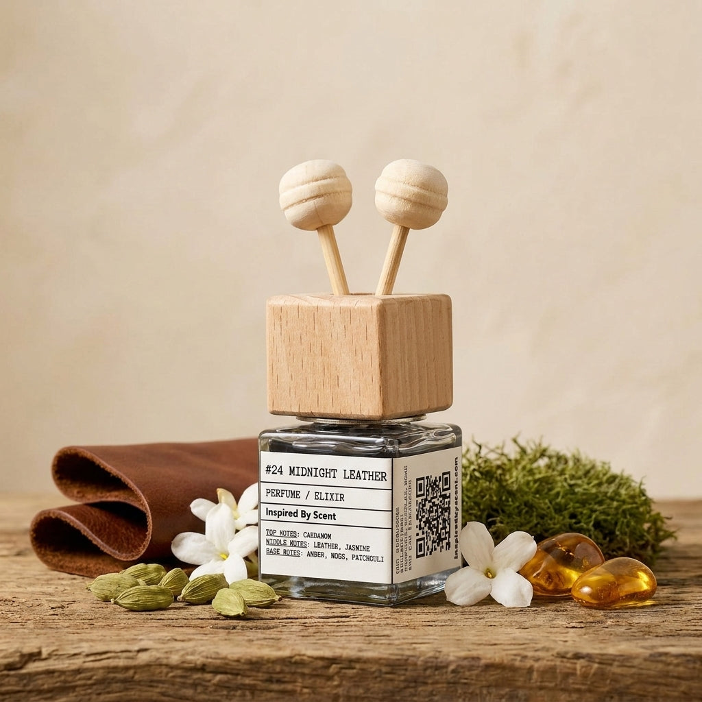 Car Air Freshener Inspired By Scent - LEATHER OMBRE, #24 Midnight Leather