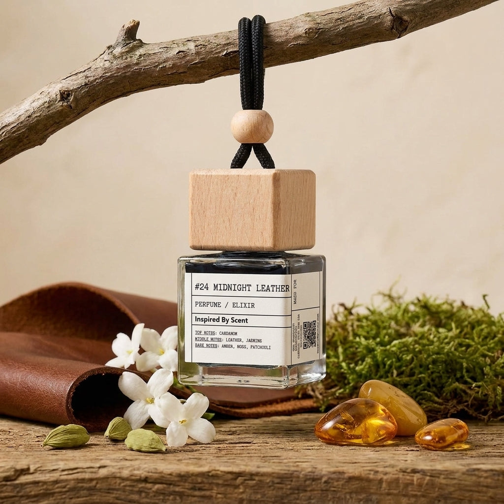 Car Air Freshener Inspired By Scent - LEATHER OMBRE, #24 Midnight Leather