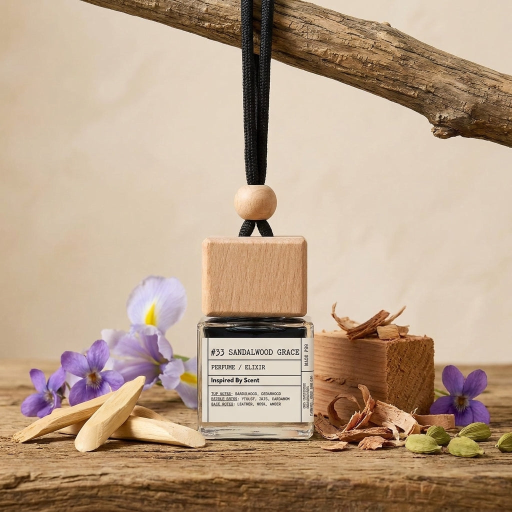 Car Air Freshener Inspired By Scent - Le Labo Santal, #33 Sandalwood Grace
