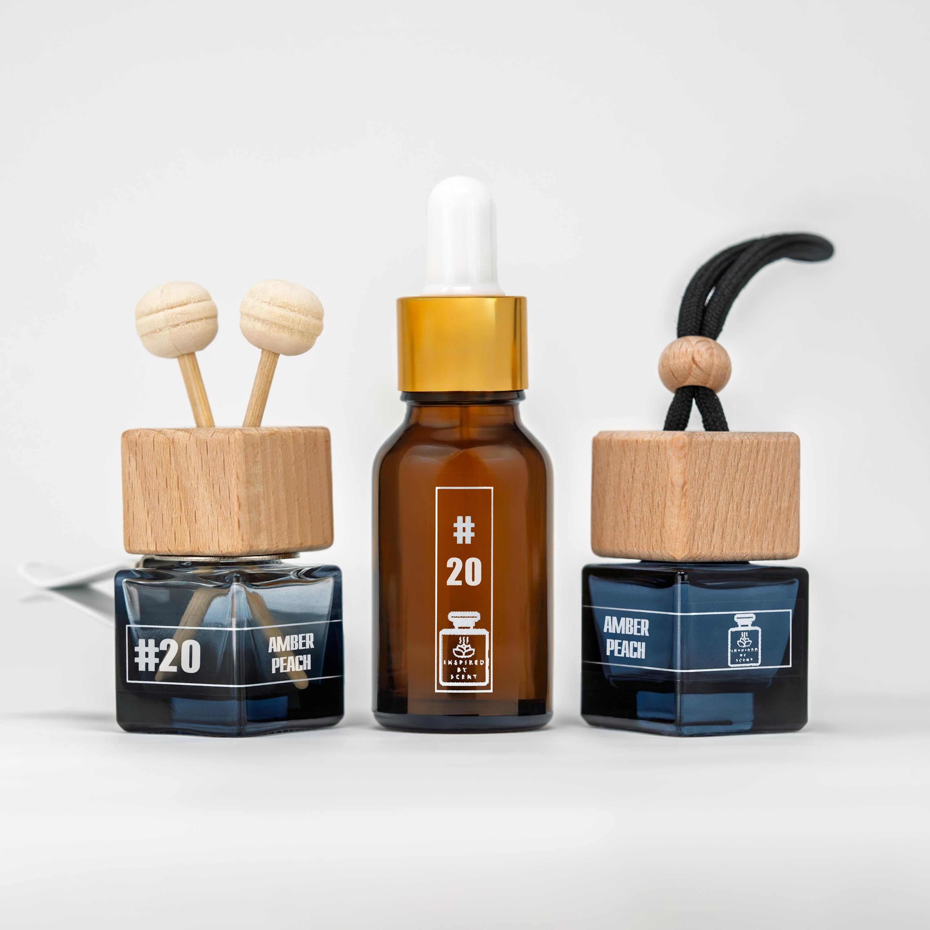 Inspired By Scent BITTER PEACH, #20 Amber Peach Air Freshener, Custom Unisex Car Diffuser Gift For Him For Her, Made In NYC