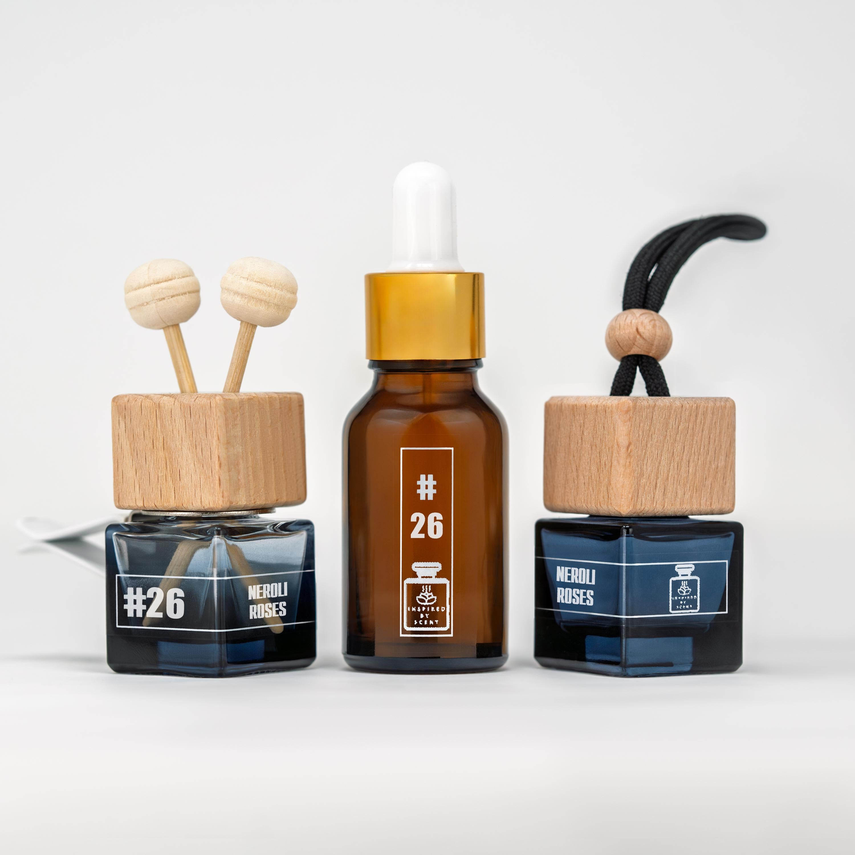 Inspired By Scent - NEROLI PORTOFINO , #26 Neroli Roses Car Air Freshener, Custom Unisex Car Diffuser Gift For Him For Her Car Owner Gift